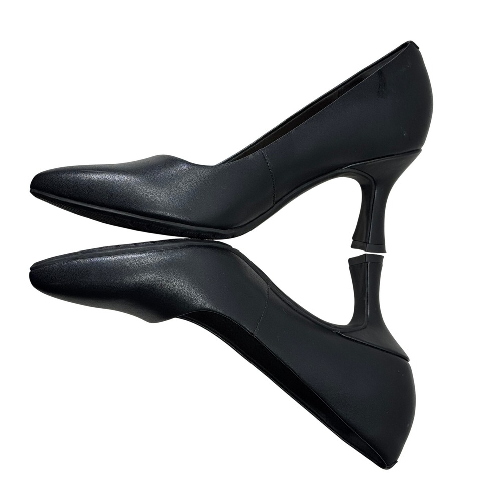 Clarks Pumps Women 9 Black Pointed Toe Ultimate Comfort Kitten Heel Professional - Picture 2 of 16